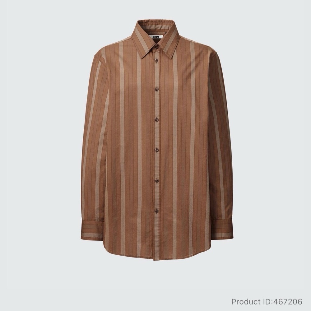Relaxed Striped Long Shirt- 100% Cotton
